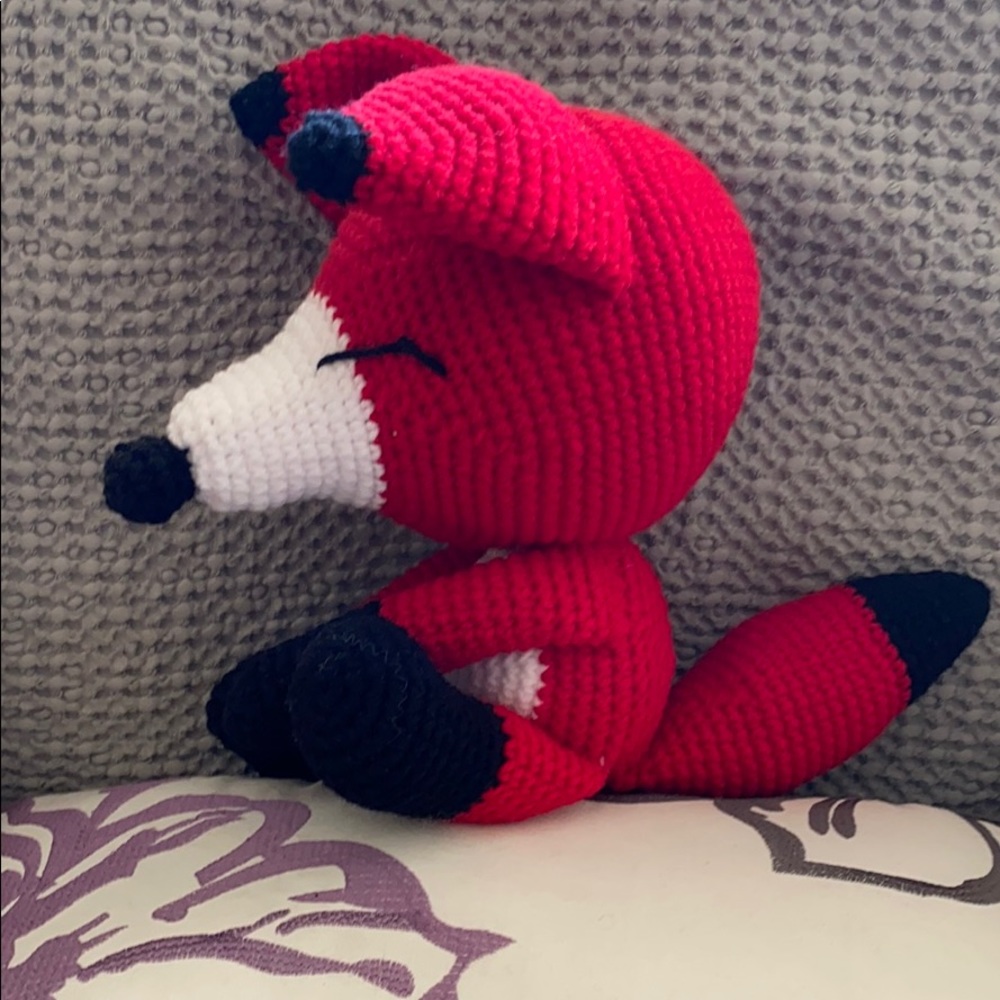 Crocheted Red Fox - Picture 2 of 2